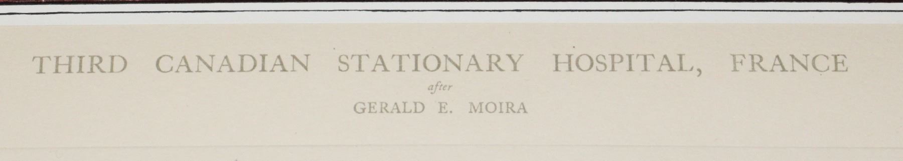 #1006 WW1 Pring 3rd Canadian Stationary Hospital