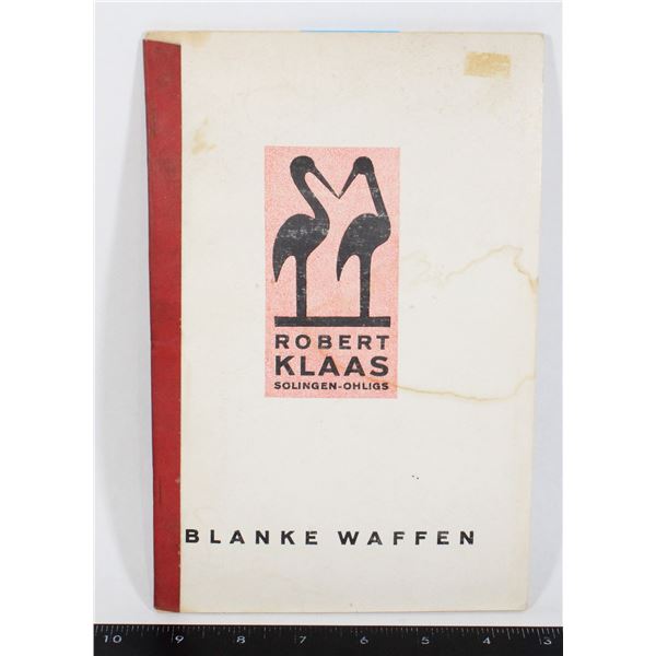 #1066 Robert Klaas Solingen Blade Sales Book 1938