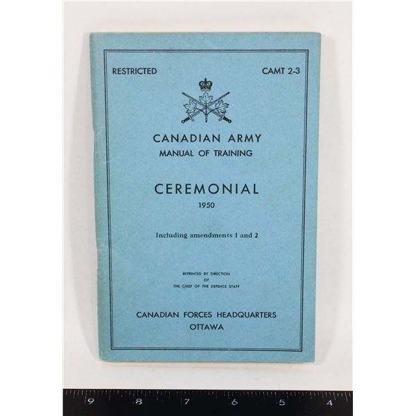 #1117  Canadian Army Manual of Training 1950