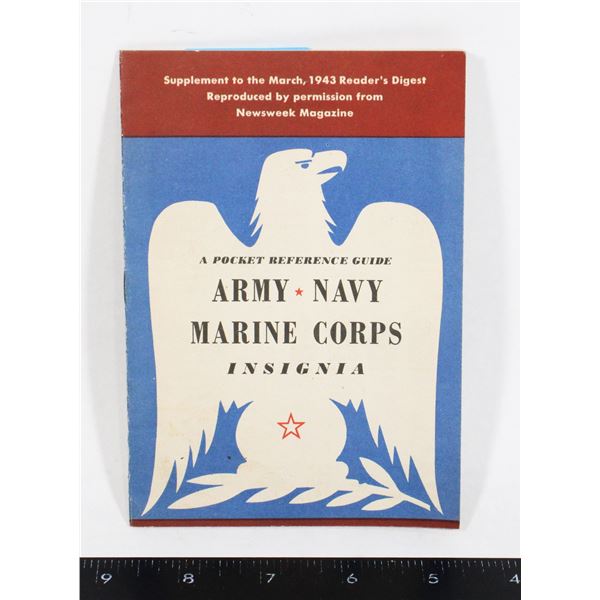 #1120 US Army Navy Marine Corps Insignia Booklet