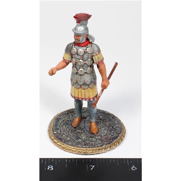 #1146 Vintage Metal Roman Centurion Soldier Figure