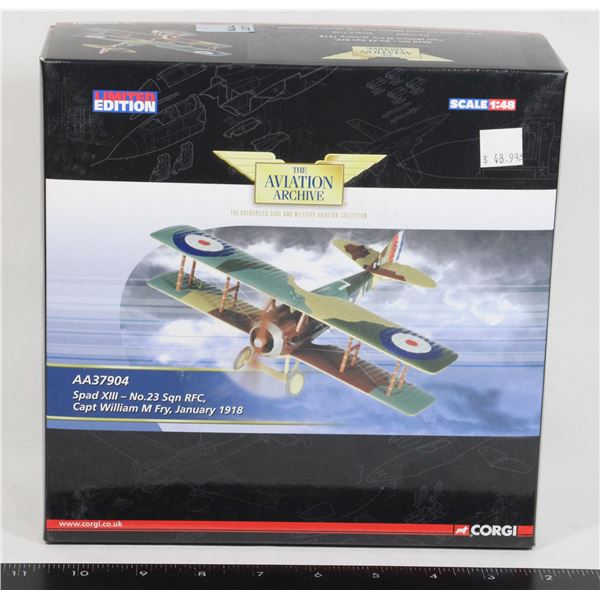#1175  Corgi Toys 1:48 Spad XIII RFC Biplane