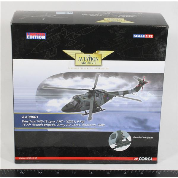 #1176  Corgi Toys 1:72 Lynx AH7 Air Air Corps