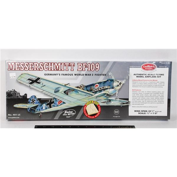 #1223 Messerschmitt BF-109 Balsa Wood Model Kit