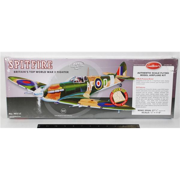 #1224 WW2 Spitfire Balsa Wood Model Kit