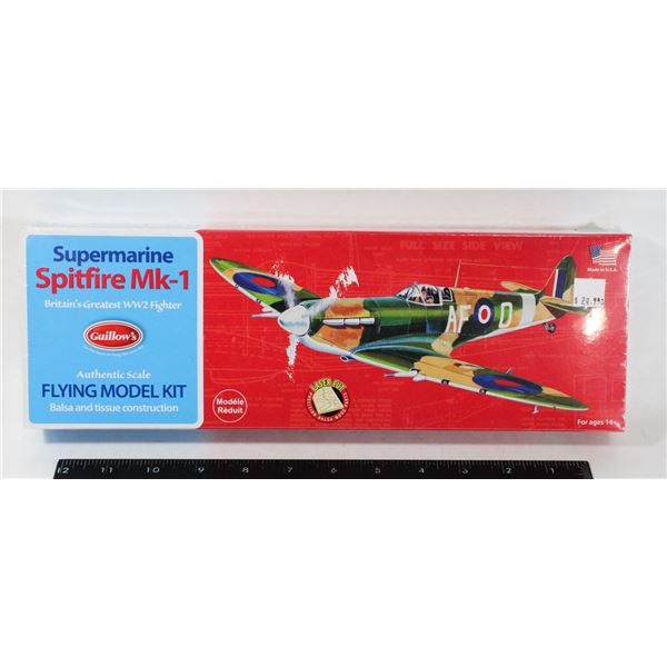 #1227 Guillow's Balsa Wood Model Kit Spitfile Mk-1