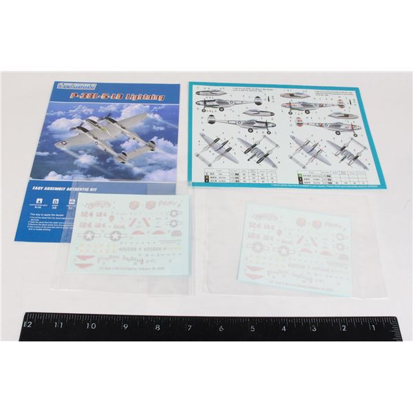 #1231 Hobby Boss 1:72 P-38 Lightning Plane Decals