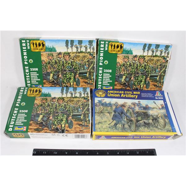 #1247 1:72 Figures Civil War Union + WW2 German