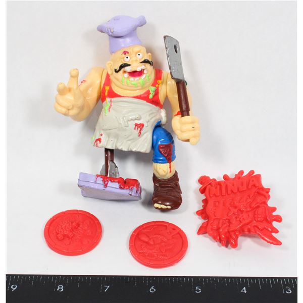 #1302 1990 TMNT Pizza Face Complete Action Figure