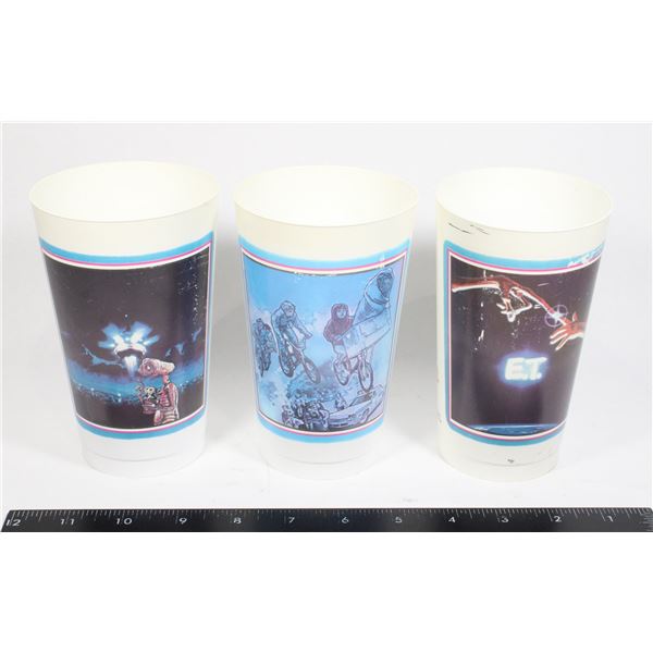 #1347 3 E.T. The Extra Terrestrial Cups 7 Eleven