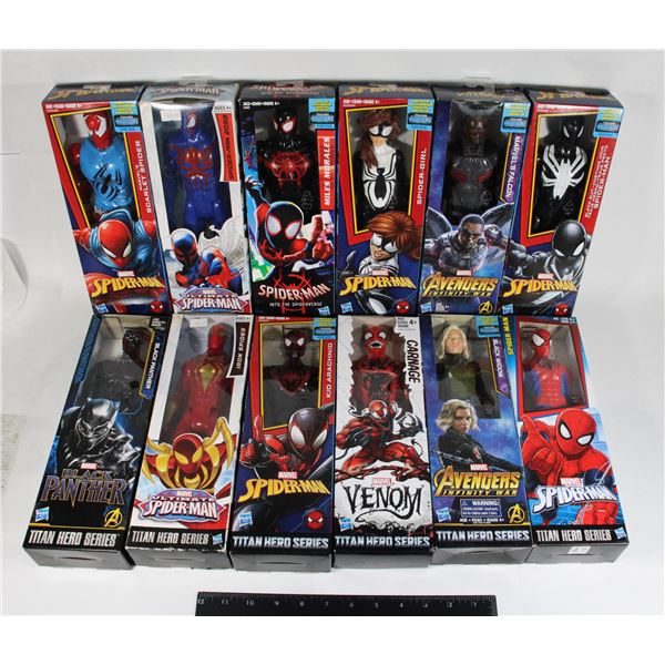#1364 Lot Titan Heros Action Figures inc Spiderman