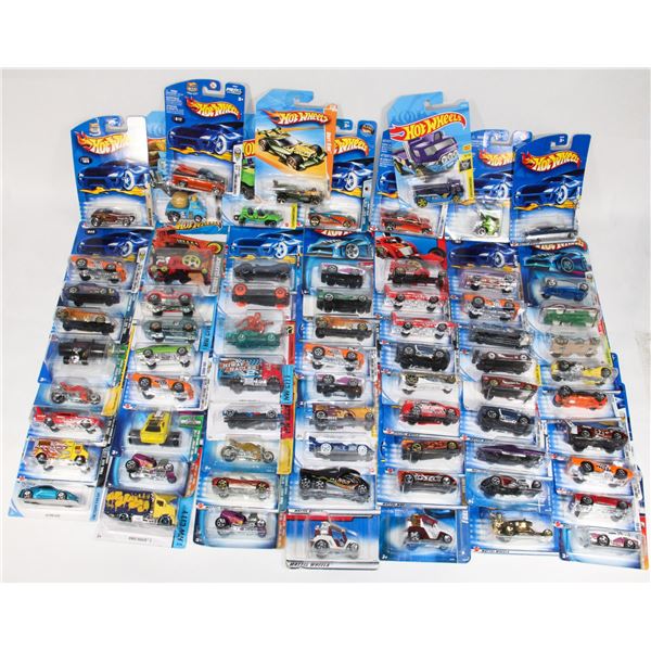 #1371 Lot of 70 Hot Wheels Toy Cars Assorted Eras