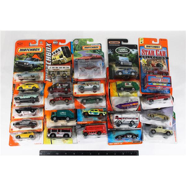 #1372 Lot of 25 Matchbox Toy Cars Assorted