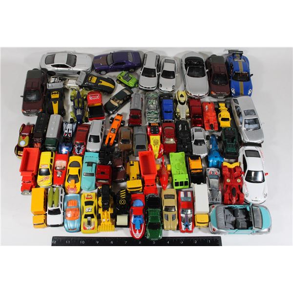 #1373 Lot of 65 Loose Large / Small Metal Toy Cars