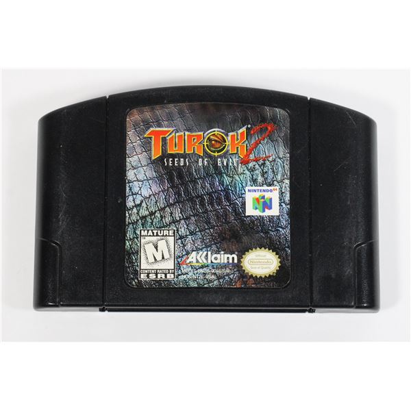 #1426 Nintendo 64 N64 Game Turkok 2 Seeds of Evil