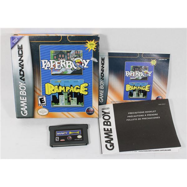 #1433 Nintendo Game Boy Advance Paperboy Rampage