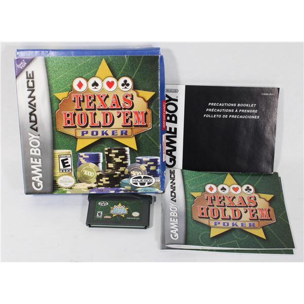 #1436 Game Boy Advance Texas Hold 'Em Poker CIB
