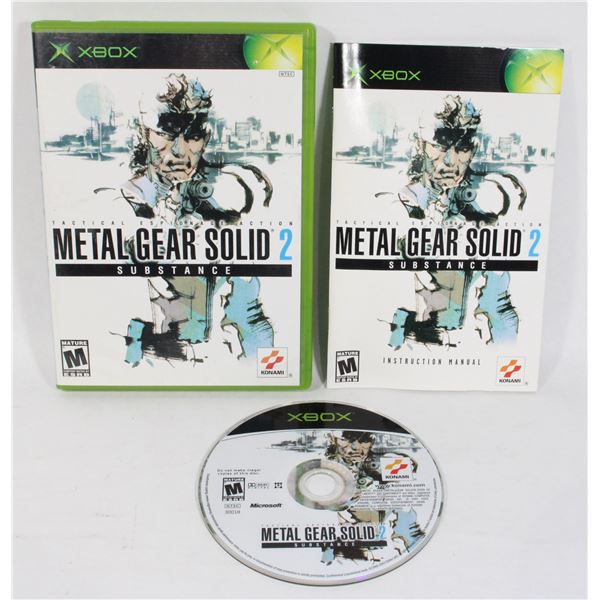 #1448 Xbox Metal Gear Solid 2 Substance Game
