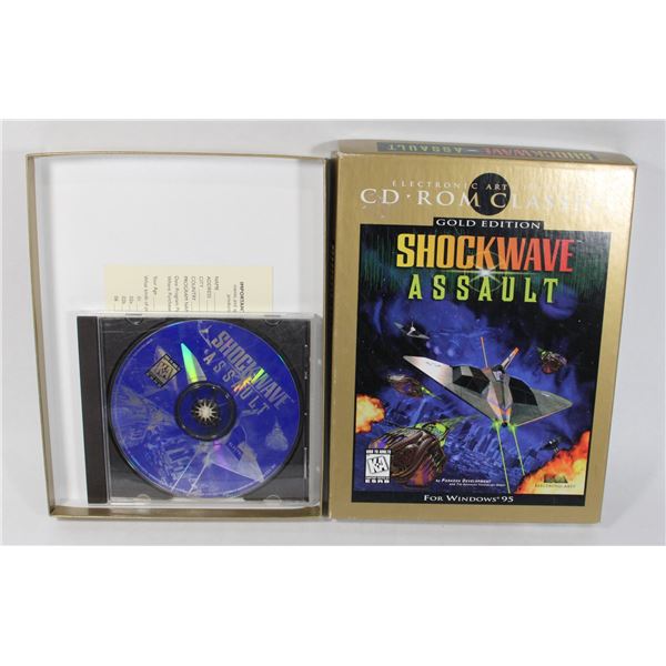 #1453 Vintage PC Game Shockwave Assault Boxed