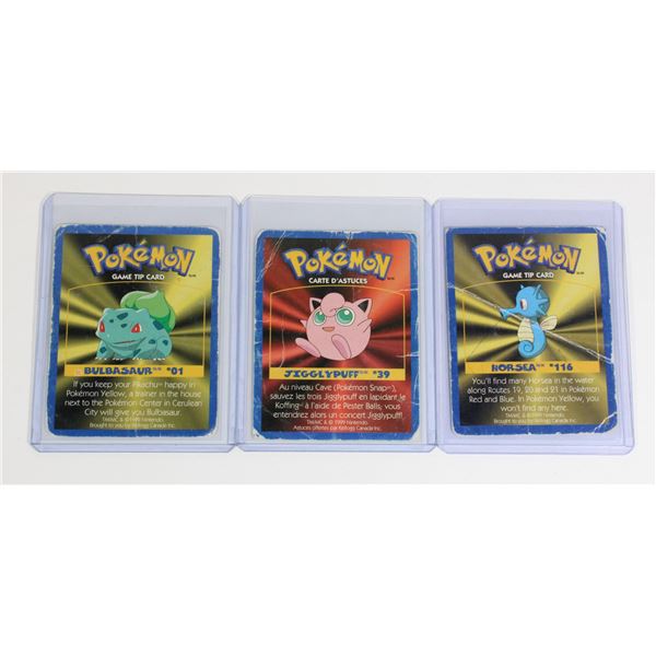 #1468 Pokémon Yellow Game Boy Tip Cards 1999