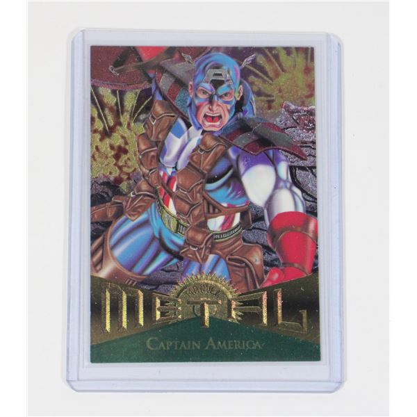 #1498 Fleer Cards Marvel Metal Captain America
