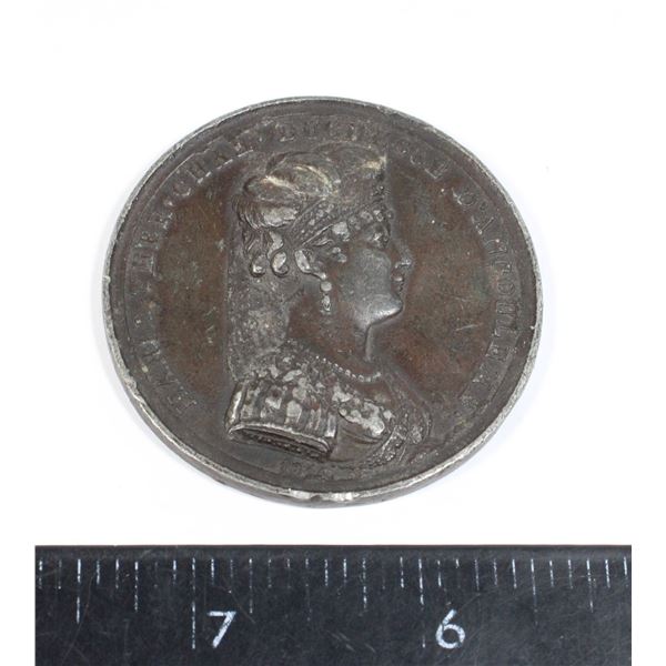 #1529 French Large Medal Token Marie Ther Char