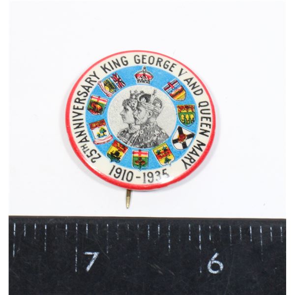 #1555 1935 King George V and Queen Mary Pin