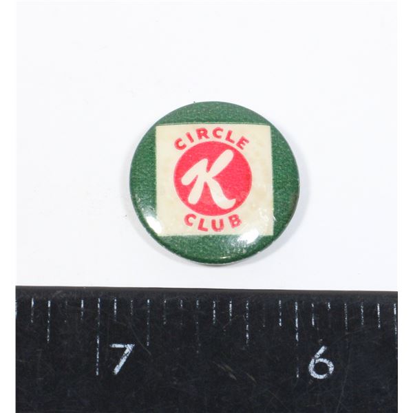 #1558 Circle K Club Pin Small Sie 1900's