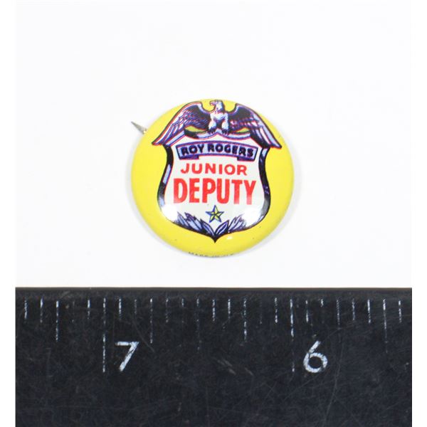 #1560 Roy Rogers Junior Deputy Pin 1953