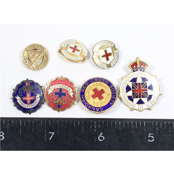 #1565 Lot of Assorted 1900's Pins Insignia