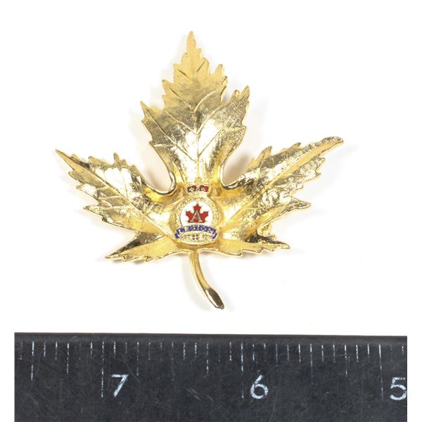 #1590 Canadian Legion Maple Leaf Pin Badge