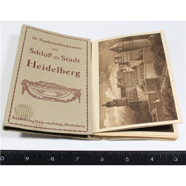 #1611 Vintage German City Heidelberg Postcard Book