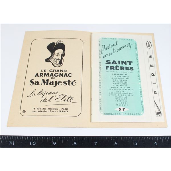 #1613 1940's French Folding Chaix Road Map