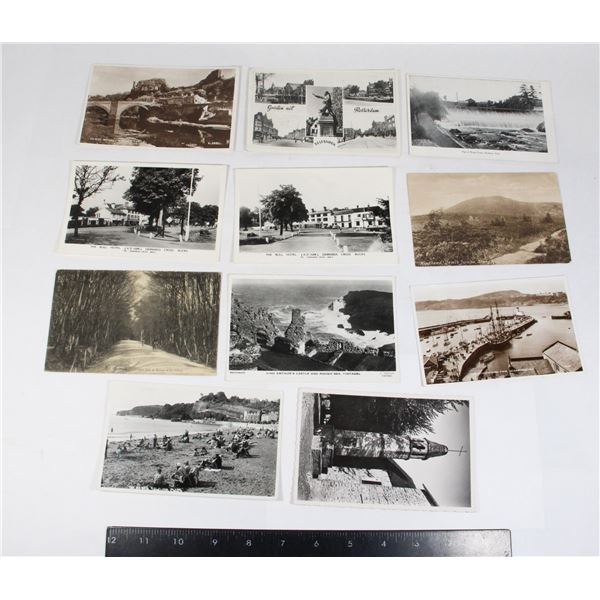 #1617 1900's 10 Vintage B&W Scenic Postcards