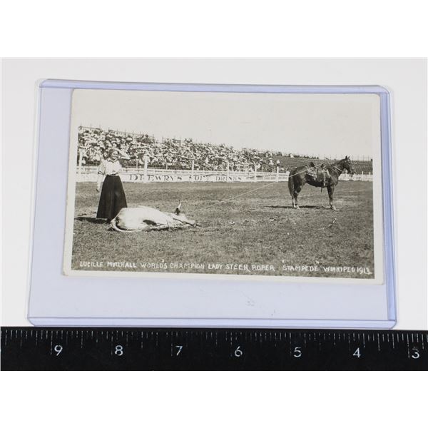 #1621 Real Photo Post Card Winnipeg Stampede 1913