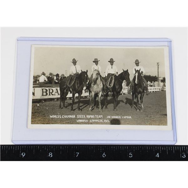 #1622 Real Photo Post Card Winnipeg Stampede 1913