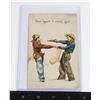 Image 1 : #1625   Cowboy Cowgirl Cartoon Postcard 1913
