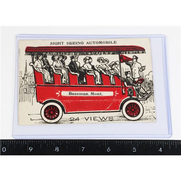 #1626 Bozeman Montana 1908 Postcard Automobile