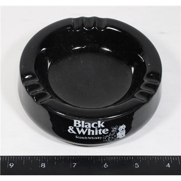 #1630 Black & White Scotch Whiskey Ash Tray
