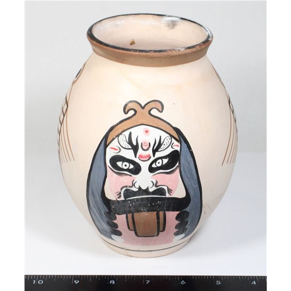 #1647 Handmade painted Pot with designs