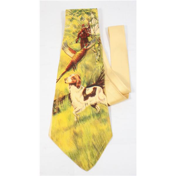 #1651  Vintage Men's Tie  Duck Hunting Dog