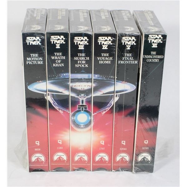 #1662 Star Trek I-VI VHS Movies 1980's Sealed
