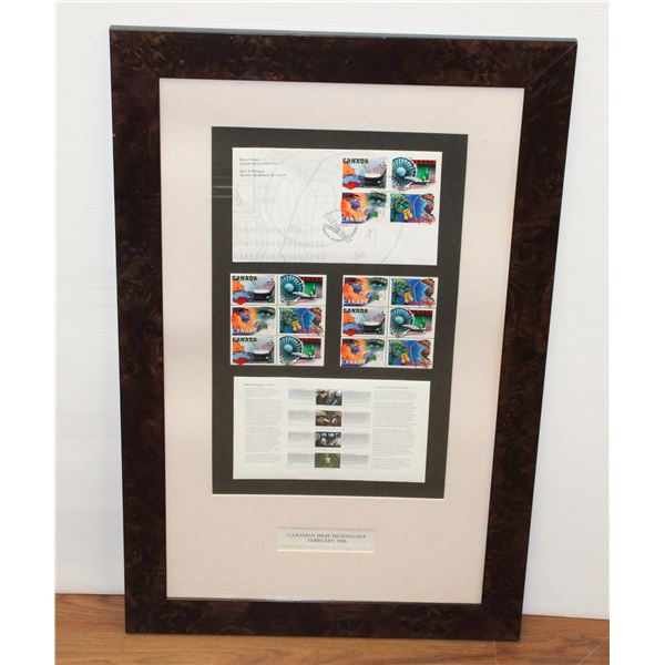 #1669 Canadian High Tehnology Stamps Framed