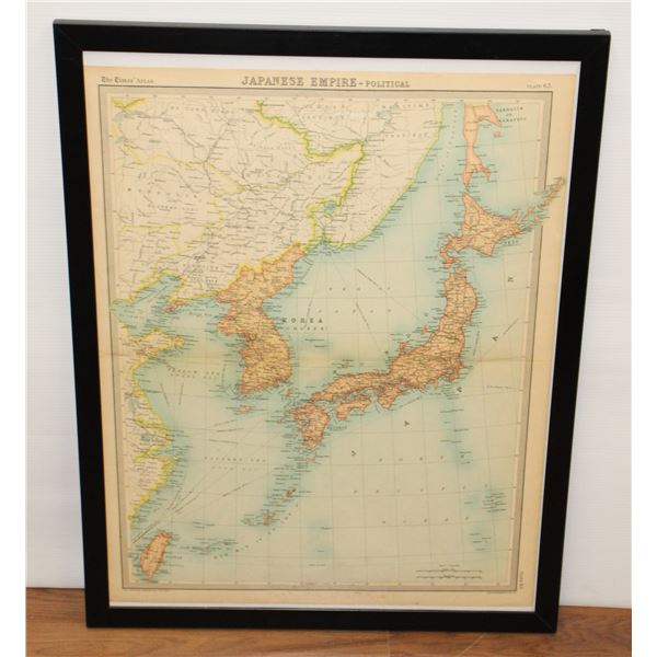 #1670 Japanese Empire Political Map Pre WW2