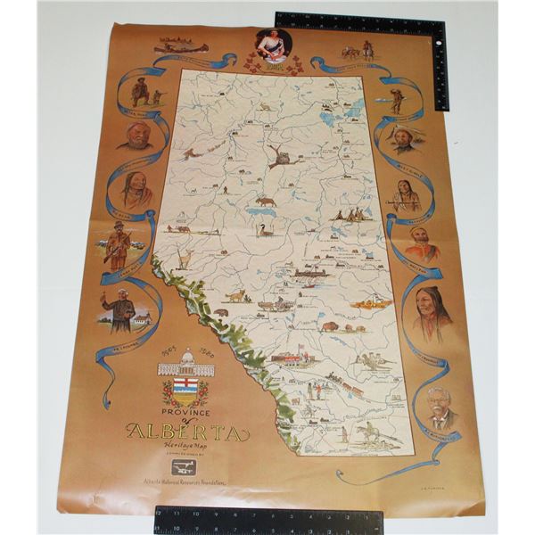 #1685 1980 Province of Alberta Poster 35X23 QEII