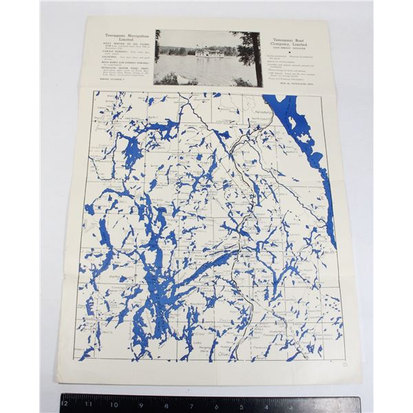 #1687 Temagami Navigation Limited Ontario Map
