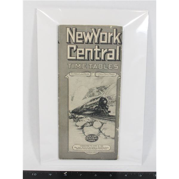 #1688 1928 New York Central Time Tables Railway