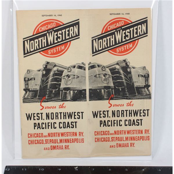 #1695 1945 Chicago and North Western Time Tables