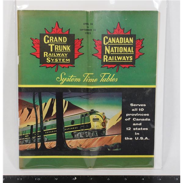 #1697 1955 Canadian National Railways Time Tables