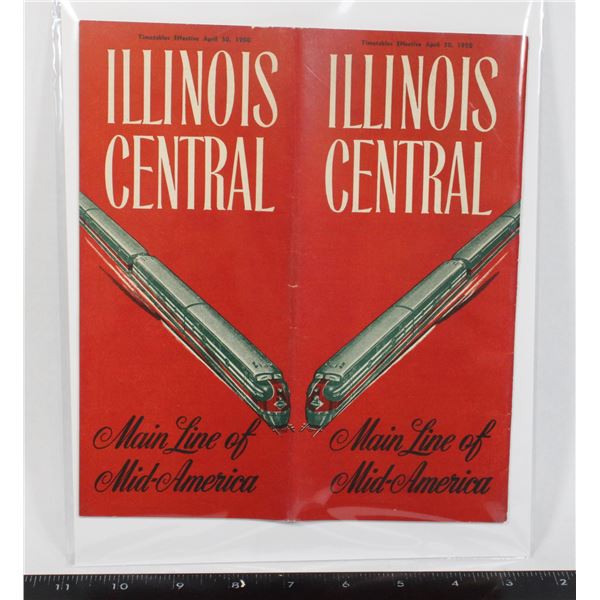 #1700 1950 Illinois Central Railway Time Tables